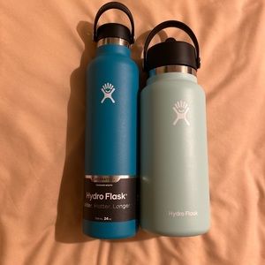Two hydro flasks